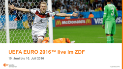 UEFA EURO 2016 - ZDF Werbefernsehen