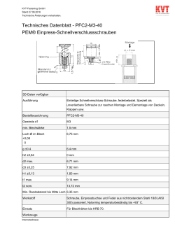 Technisches Datenblatt - PFC2-M3-40 PEM® Einpress - E-Shop
