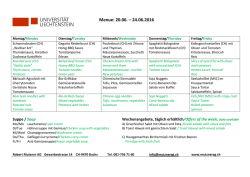 Men&uuml;plan KW 25