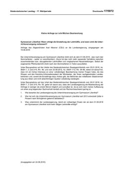 Drucksachen allgemein - Nieders&auml;chsischer Landtag