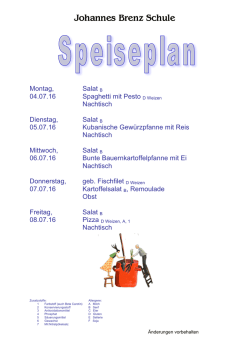 vom 4.7. bis zum 8.7. - johannes brenz schule