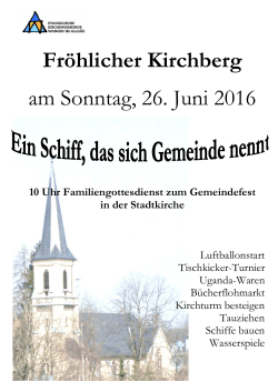 Fröhlicher Kirchberg am Sonntag, 26. Juni 2016