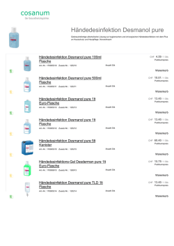 H&auml;ndedesinfektion Desmanol pure