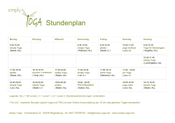 simply Yoga - Stundenplan