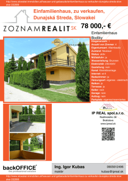 Druck - Immobilien der Slowakei