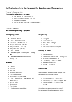 1. Phrases for planning