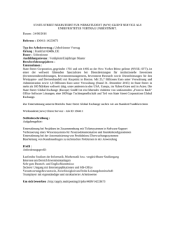 STATE STREET REKRUTIERT FUR WERKSTUDENT (M/W