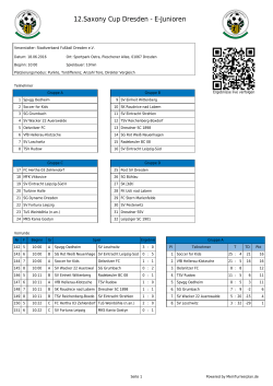 E-Junioren - Stadtverband Fußball Dresden eV