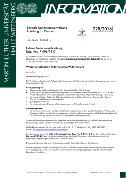 information - Zentrale Universit&auml;tsverwaltung - Martin