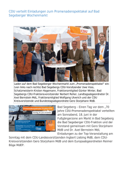 CDU verteilt Einladungen zum Promenadenspektakel auf Bad