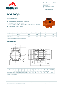 MVE 200/3 - Berger Maschinenbau GmbH