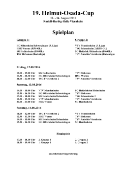 Spielplan 2016 - SG Heidelsheim/Helmsheim