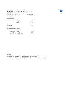 PvB (CH) Swiss Equity Futures Fund