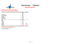 Hannover &ndash; Uelzen