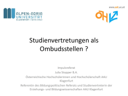 Julia STOPPER, B.A., &Ouml;sterreichische Hochsch&uuml;lerinnen
