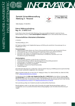 information - Zentrale Universit&auml;tsverwaltung - Martin