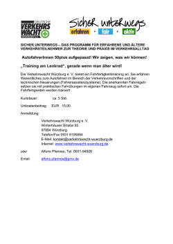 Infos "Sicher unterwegs"