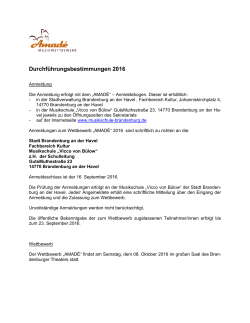 Durchf&uuml;hrungsbestimmungen 2016 - Stadt Brandenburg an der Havel