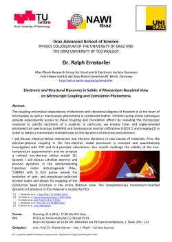 Dr. Ralph Ernstorfer
