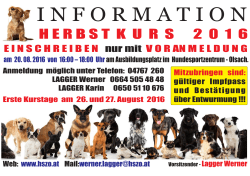 information - Hundesportzentrum, Hundeschule Olsach