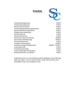 Preisliste - Flore Chemie GmbH