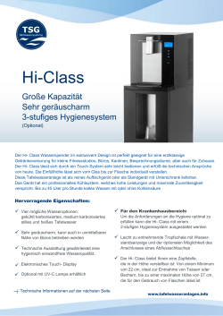 Hi-Class - TSG Tafelwassersysteme
