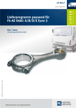 Lieferprogramm passend für F4 AE 0681 A/B/D/E Euro 3