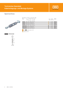 Technisches Datenblatt Kabelverlegungs- und Montage