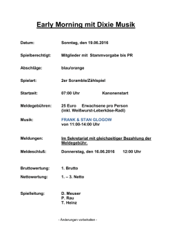 Early Morning mit Dixie Musik - Golfanlage Domtal Mommenheim