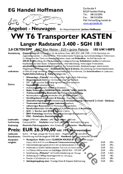 VW T6 Transporter KASTEN - EG