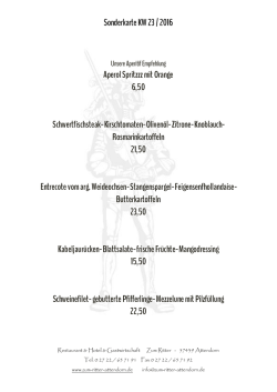 Sonderkarte - ZUM RITTER