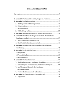 inhaltsverzeichnis