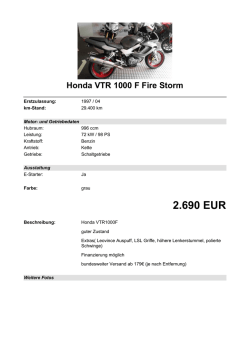 Detailansicht Honda VTR 1000 F Fire Storm
