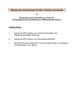Sitzung des Ausschusses für Bau, Verkehr und Umwelt