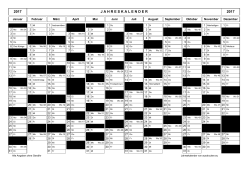 J A H R E S K A L E N D E R 2017