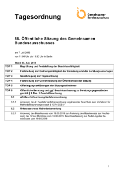 Tagesordnung