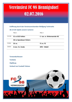 Vereinsfest FC 98 Hennigsdorf 02.07.2016