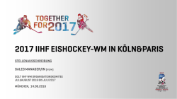 2017 IIHF WM_Ausschreibung_Sales Manager_OK München