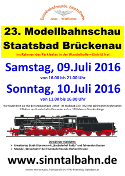 Hobby Modellbahn - Eisenbahnfreunde Sinntalbahn