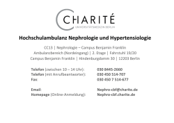 Hochschulambulanz Nephrologie und Hypertensiologie