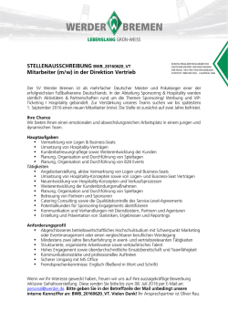 Die Stellenbeschreibung