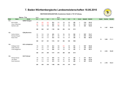 7. Baden Württembergische Landesmeisterschaften 18.06.2016