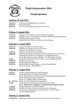 Festprogramm zum