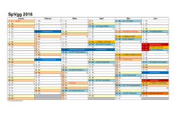Jahreskalender der SpVgg