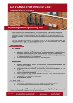 dii Deutsche Invest Immobilien GmbH - IZ-Jobs