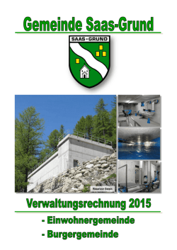 Jahresrechnung 2015, genehmigt an der Urver