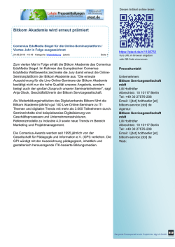Bitkom Akademie wird erneut prämiert - ptext.net