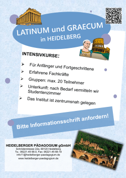 Latinum und Graecum in Heidelberg