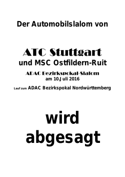 Clubslalom ATC Stuttgart und MSC Ostfildern