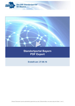 Standortportal Bayern PDF Export